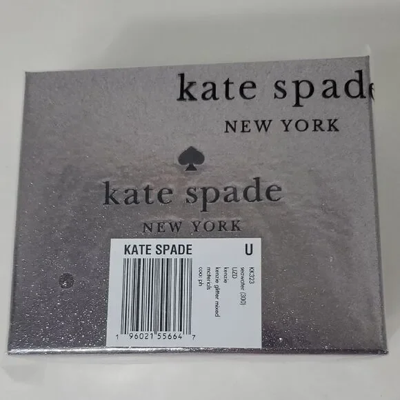 Kate Spade Kenzie Glitter Cardholder Seawater Green New in Box - Picture 5 of 7
